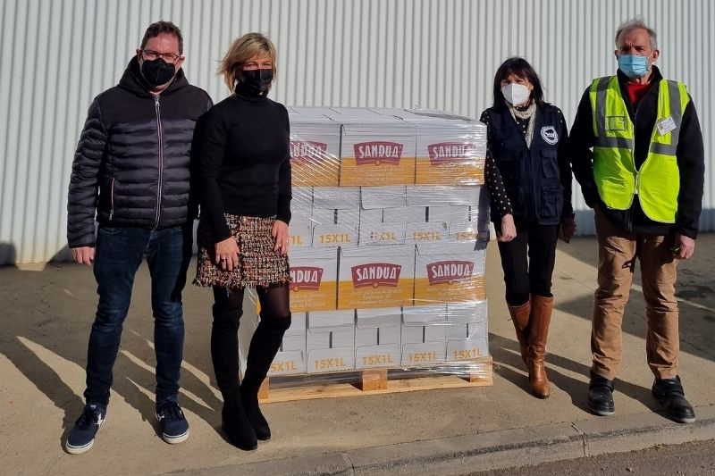 Aceites Sandúa donates 660L of oil to the Navarra Food Bank